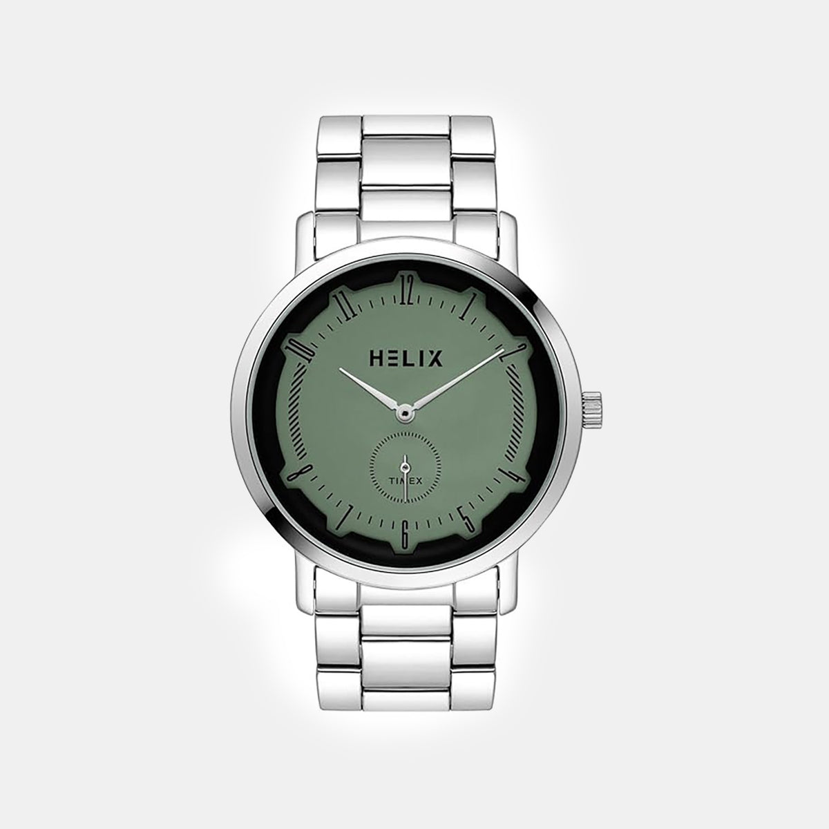 Men Quartz Green Dial Analog Stainless Steel Watch TW053HG08