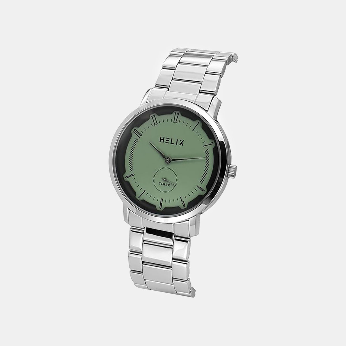 Men Quartz Green Dial Analog Stainless Steel Watch TW053HG08
