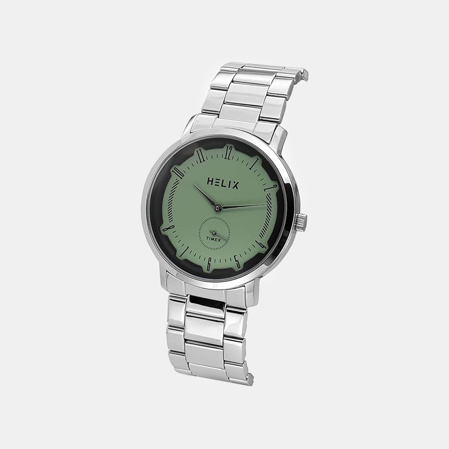 Men Quartz Green Dial Analog Stainless Steel Watch TW053HG08