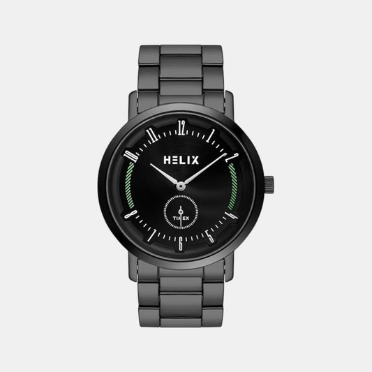 Men Quartz Black Dial Analog Stainless Steel Watch TW053HG09