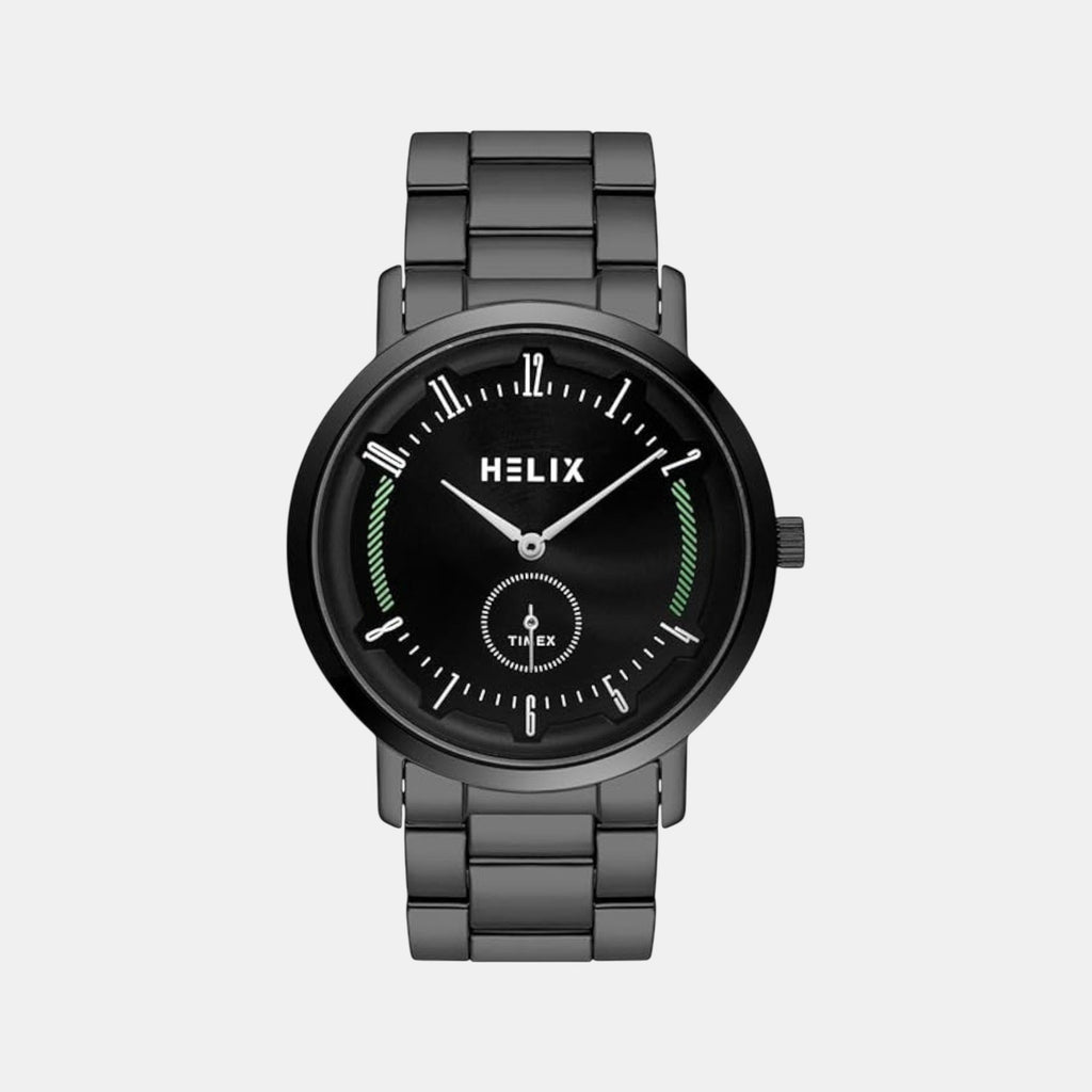 Men Quartz Black Dial Analog Stainless Steel Watch TW053HG09