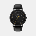 Men Quartz Black Dial Analog Leather Watch TW053HG13T