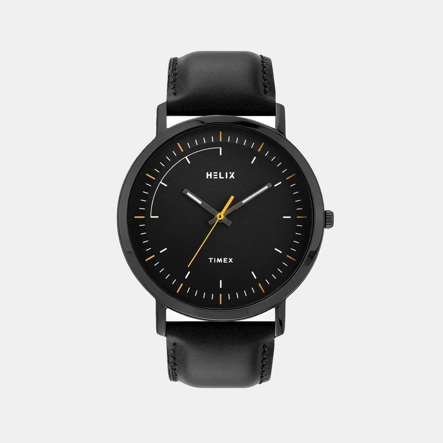 Men Quartz Black Dial Analog Leather Watch TW053HG13T