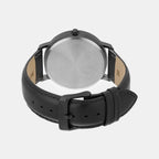 Men Quartz Black Dial Analog Leather Watch TW053HG13T