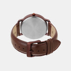 Men Quartz Brown Dial Analog Leather Watch TW053HG14T
