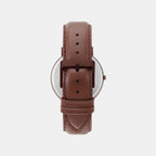 Men Quartz Brown Dial Analog Leather Watch TW053HG14T