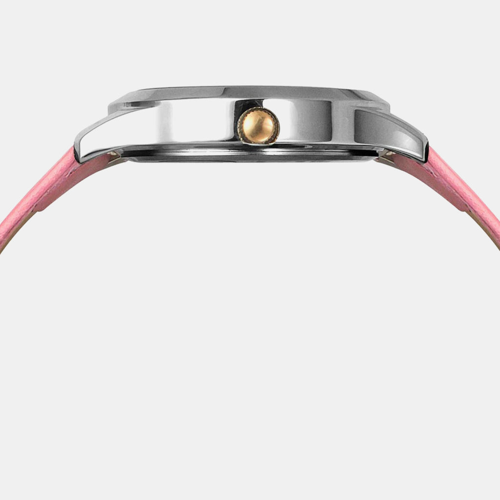 Women Quartz Pink Dial Analog Leather Watch TW053HL04