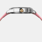 Women Quartz Pink Dial Analog Leather Watch TW053HL04