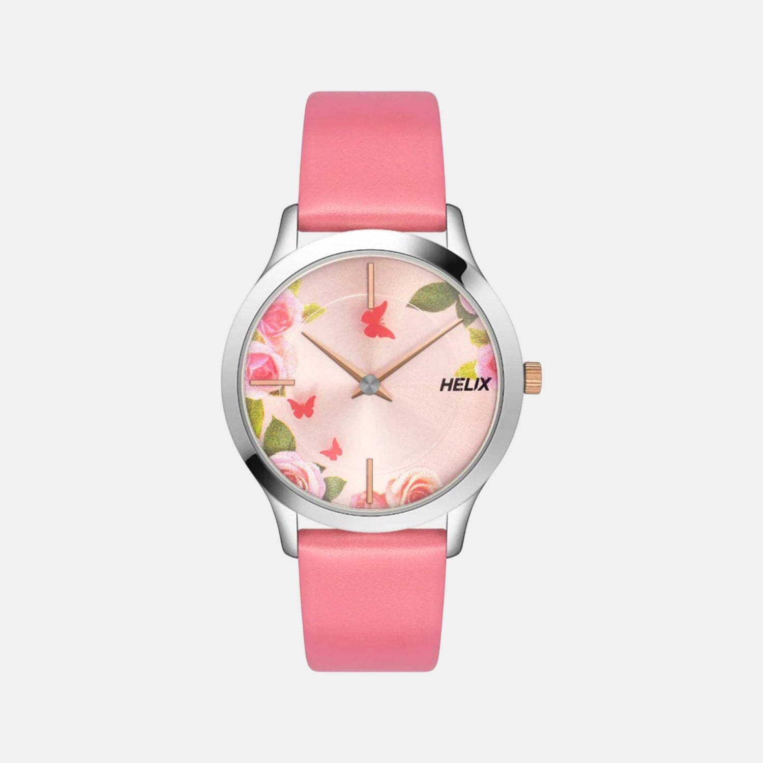 Women Quartz Pink Dial Analog Leather Watch TW053HL04