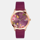 Women's Maroon Analog Leather Watch TW053HL05