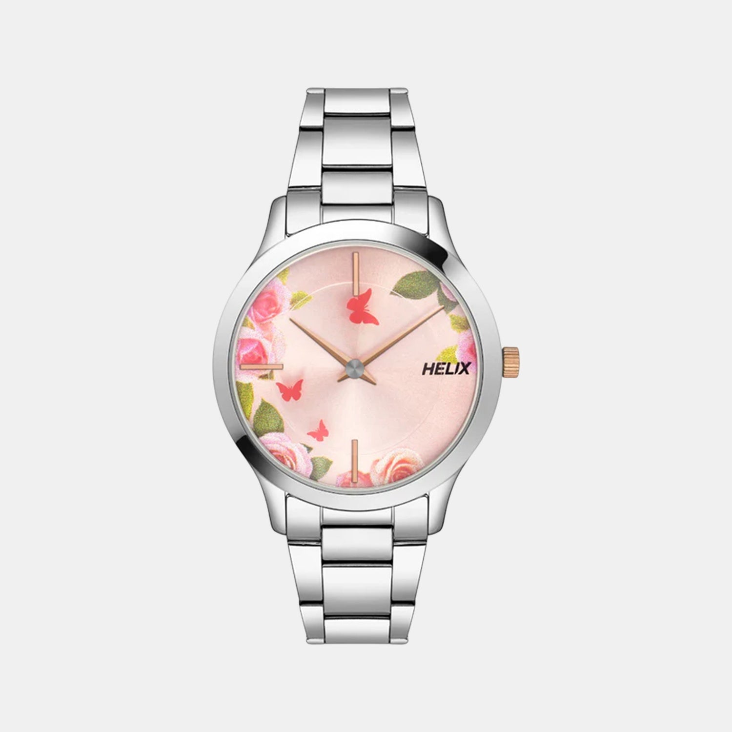Women Quartz Pink Dial Analog Stainless Steel Watch TW053HL06