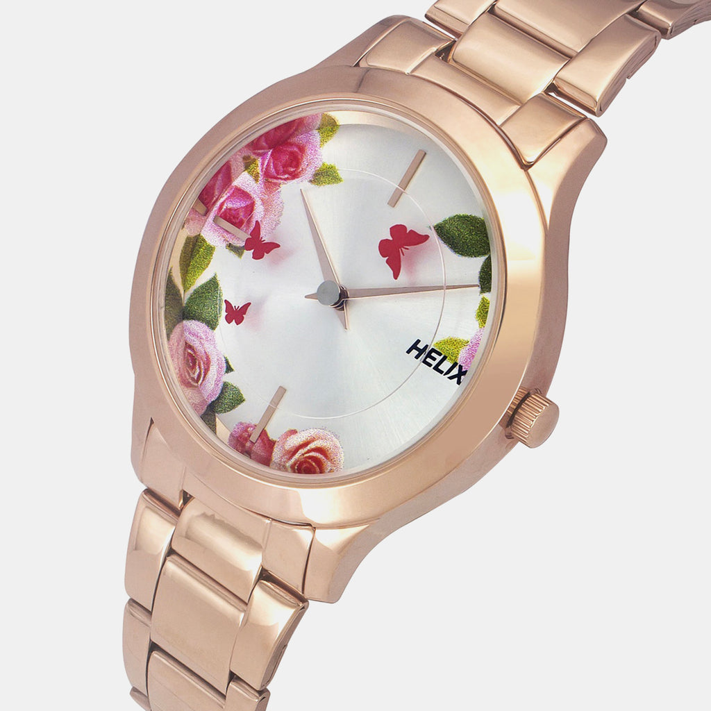 Women Quartz Silver Dial Analog Stainless Steel Watch TW053HL07