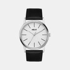 Men Quartz White Dial Analog Leather Watch TW054HG00