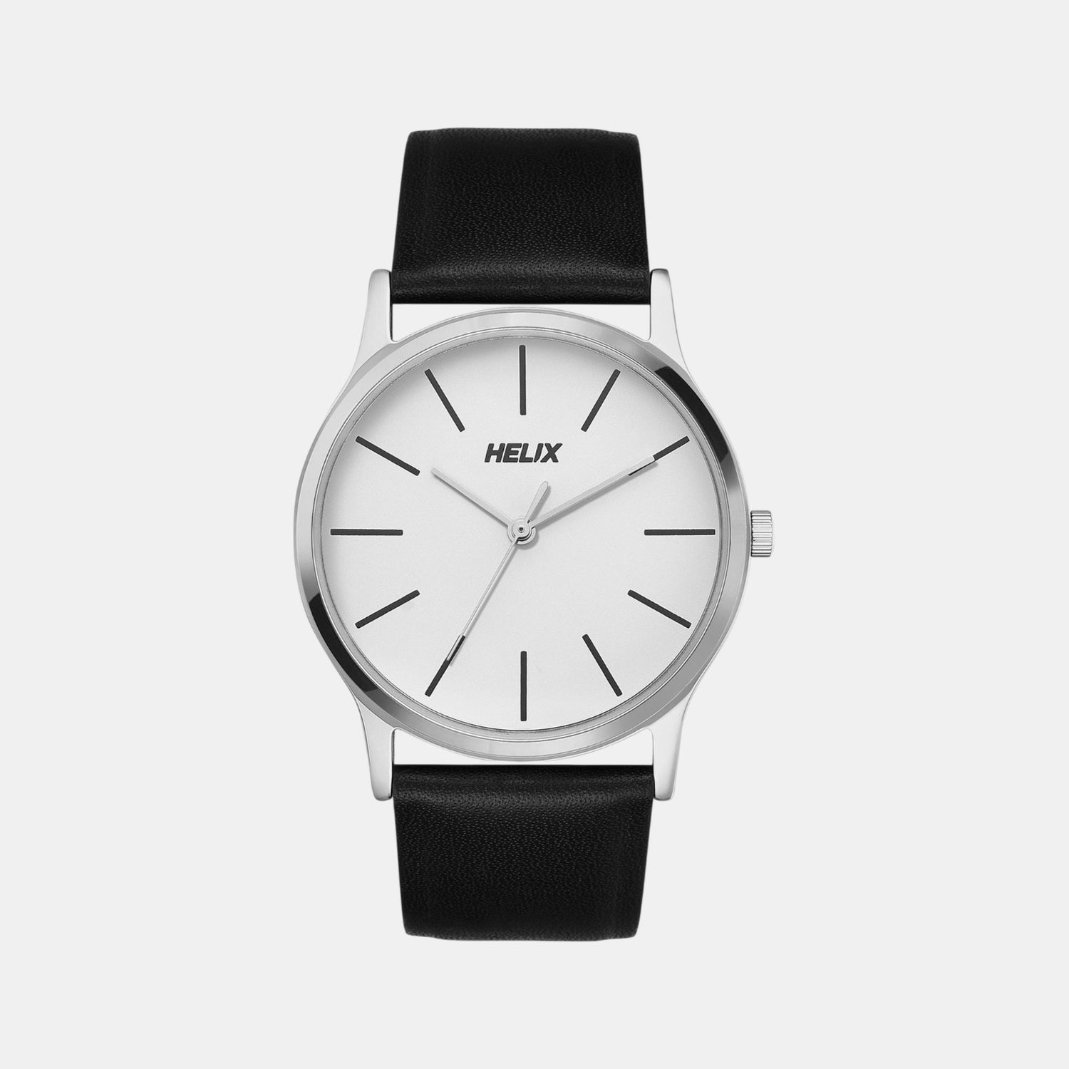 Men Quartz White Dial Analog Leather Watch TW054HG00