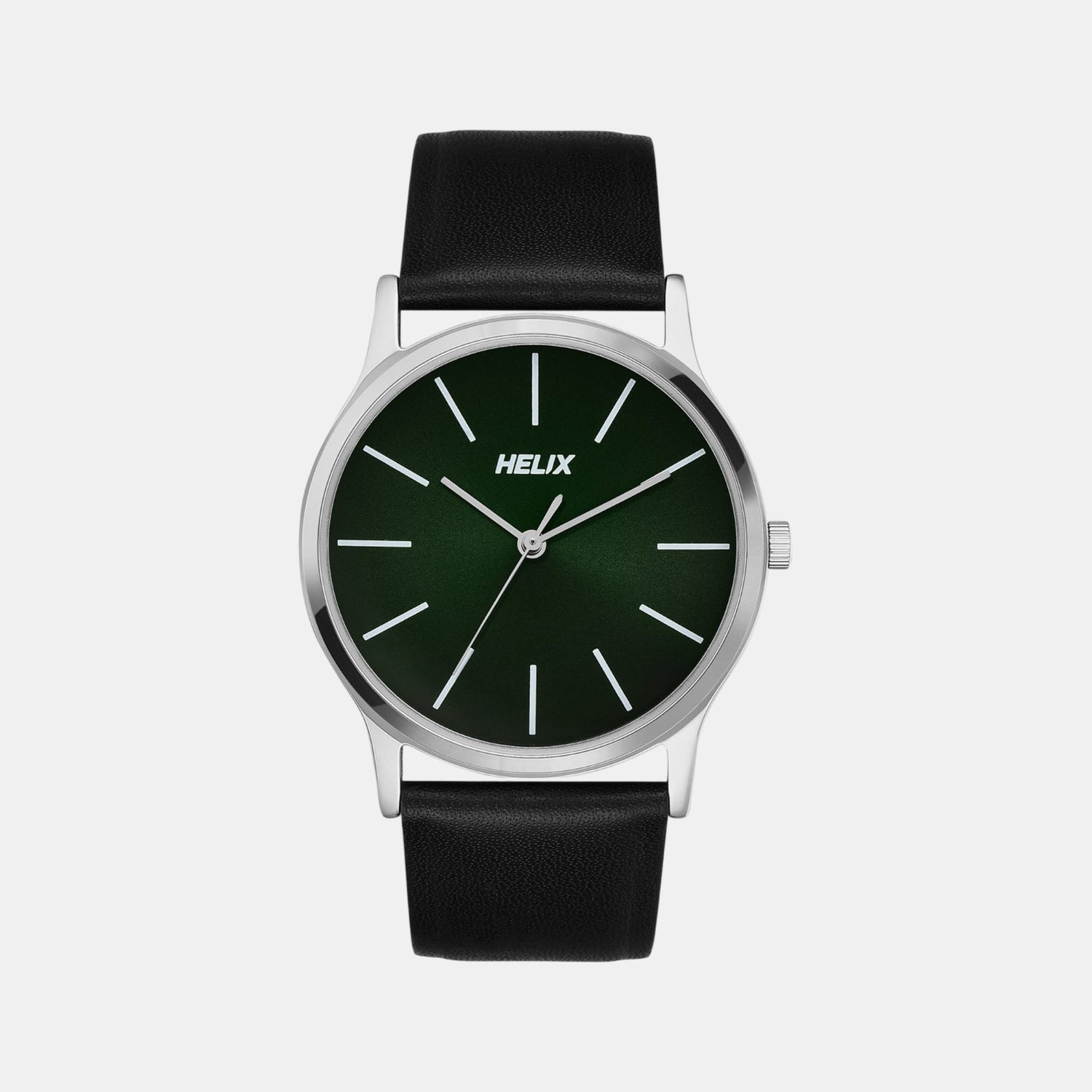 Men Quartz Green Dial Analog Leather Watch TW054HG01