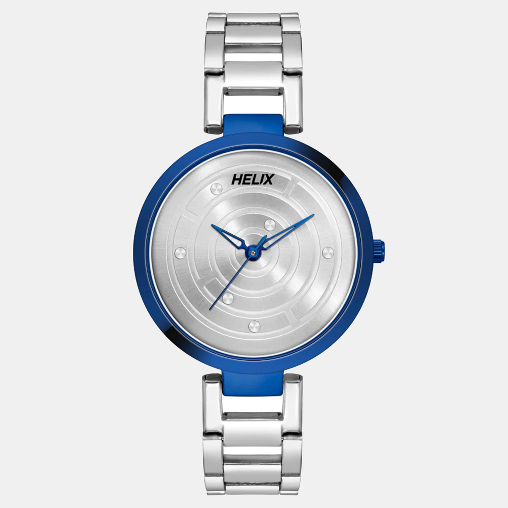 Helix Round Silver Analog watch