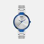 Women Quartz Silver Dial Analog Stainless Steel Watch TW054HL03
