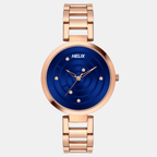 Helix Round Blue Analog watch