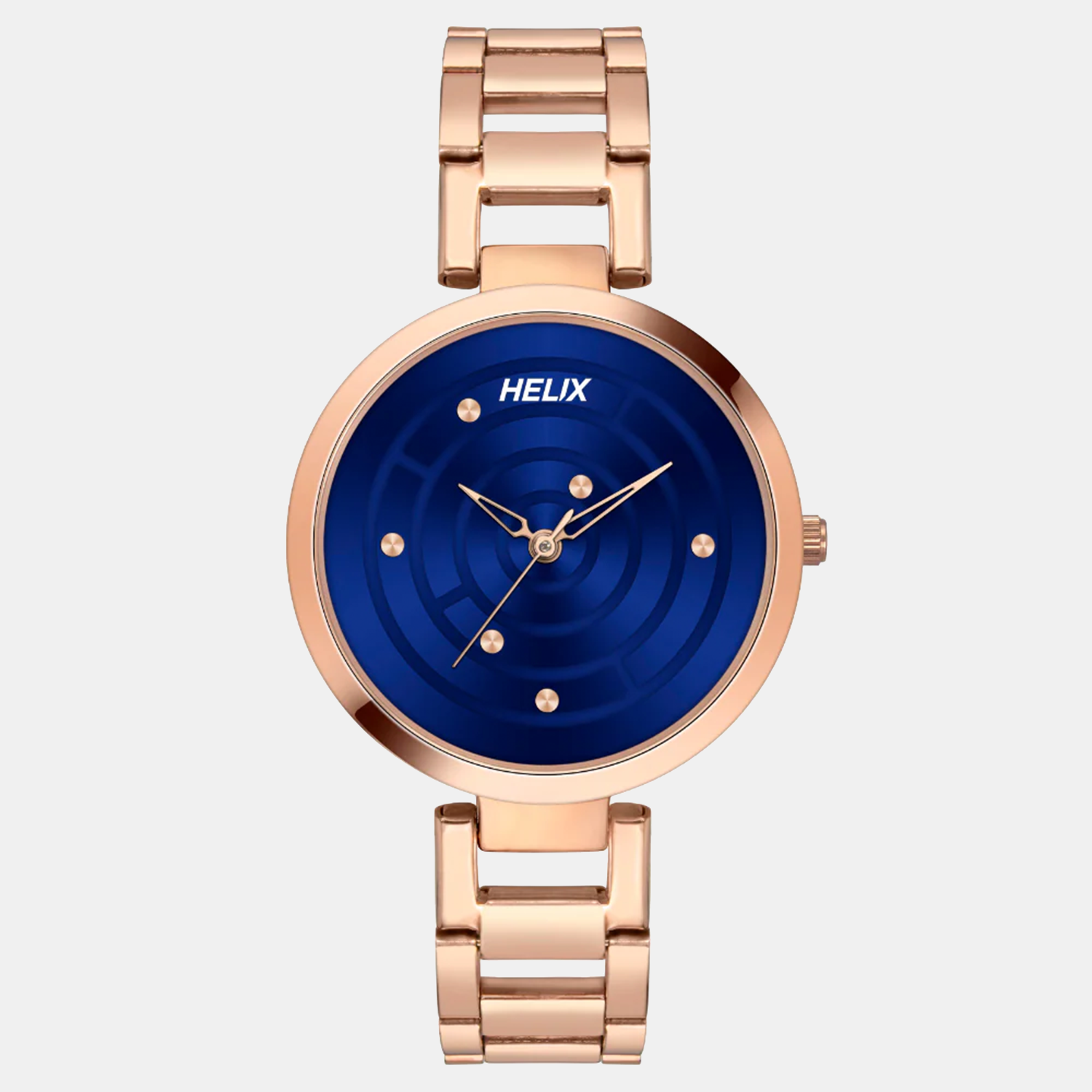 Helix Round Blue Analog watch