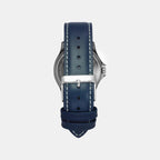 Men Quartz Silver Dial Analog Leather Watch TW055HG00