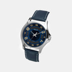 Men Quartz Blue Dial Analog Leather Watch TW055HG01