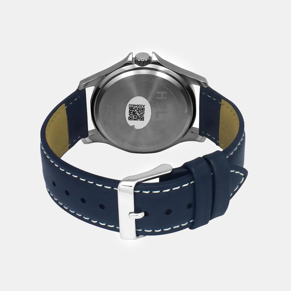 Men Quartz Blue Dial Analog Leather Watch TW055HG01