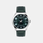 Men Quartz Green Dial Analog Leather Watch TW055HG02