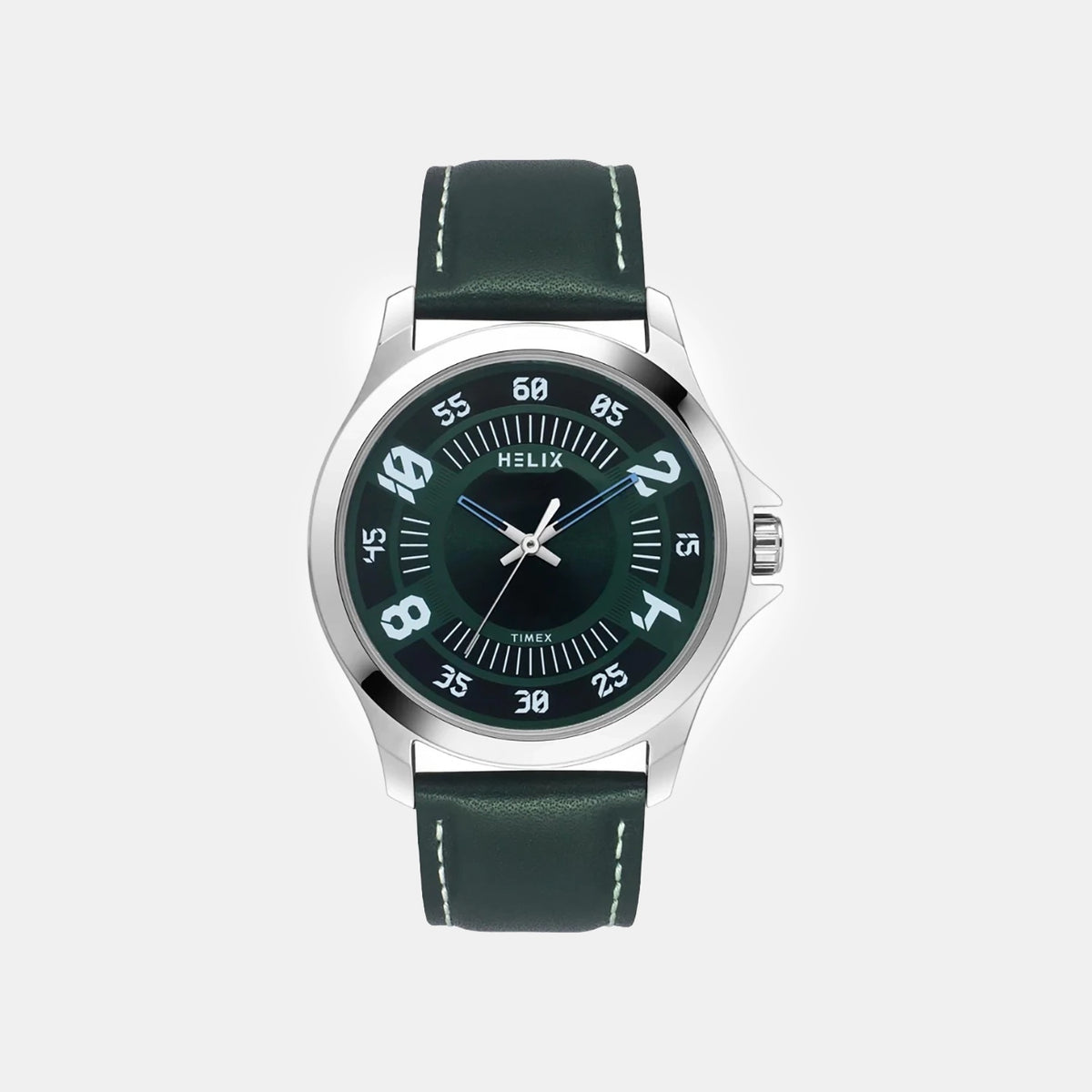 Men Quartz Green Dial Analog Leather Watch TW055HG02