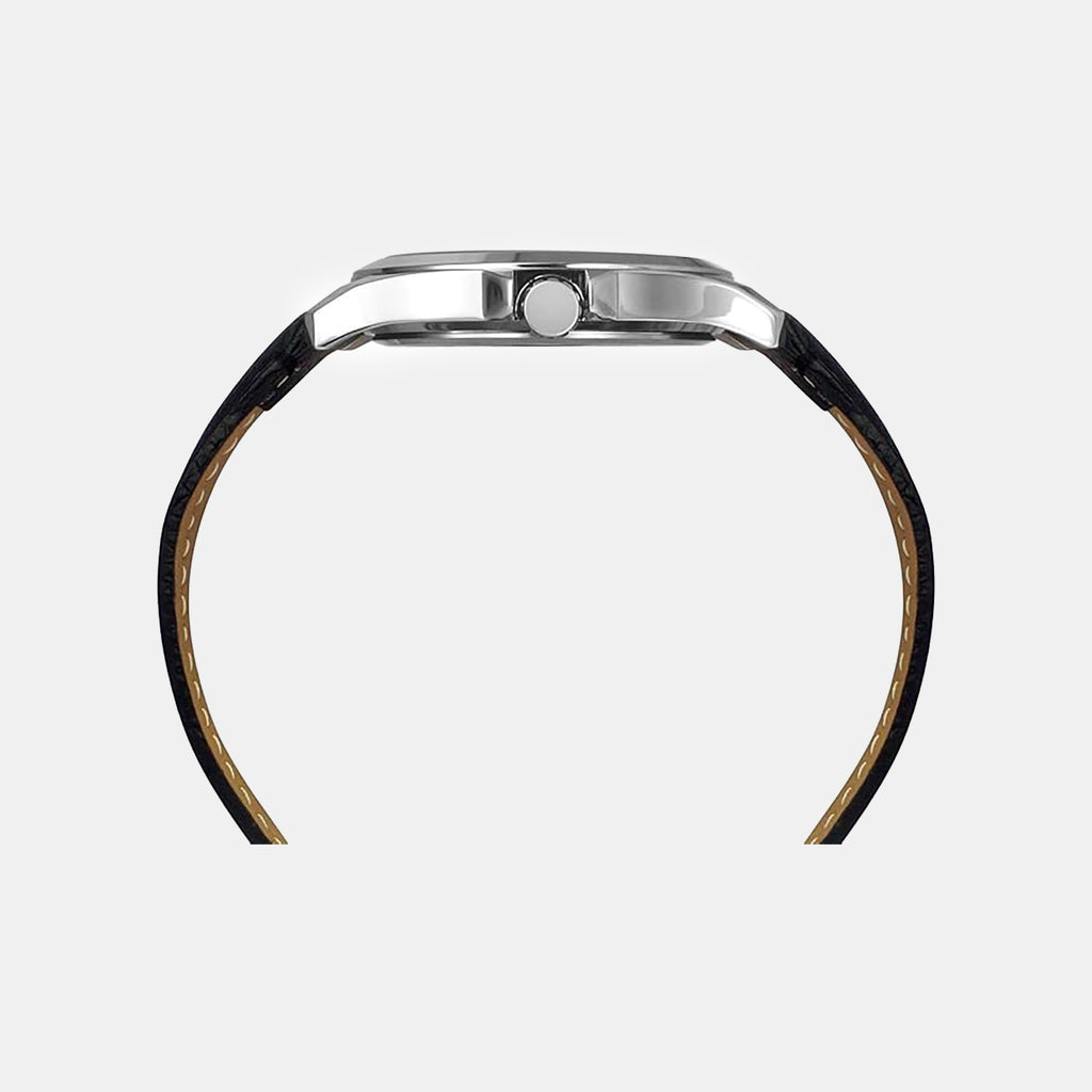 Men Quartz Green Dial Analog Leather Watch TW055HG03