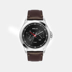 Men Quartz Black Dial Analog Leather Watch TW055HG04