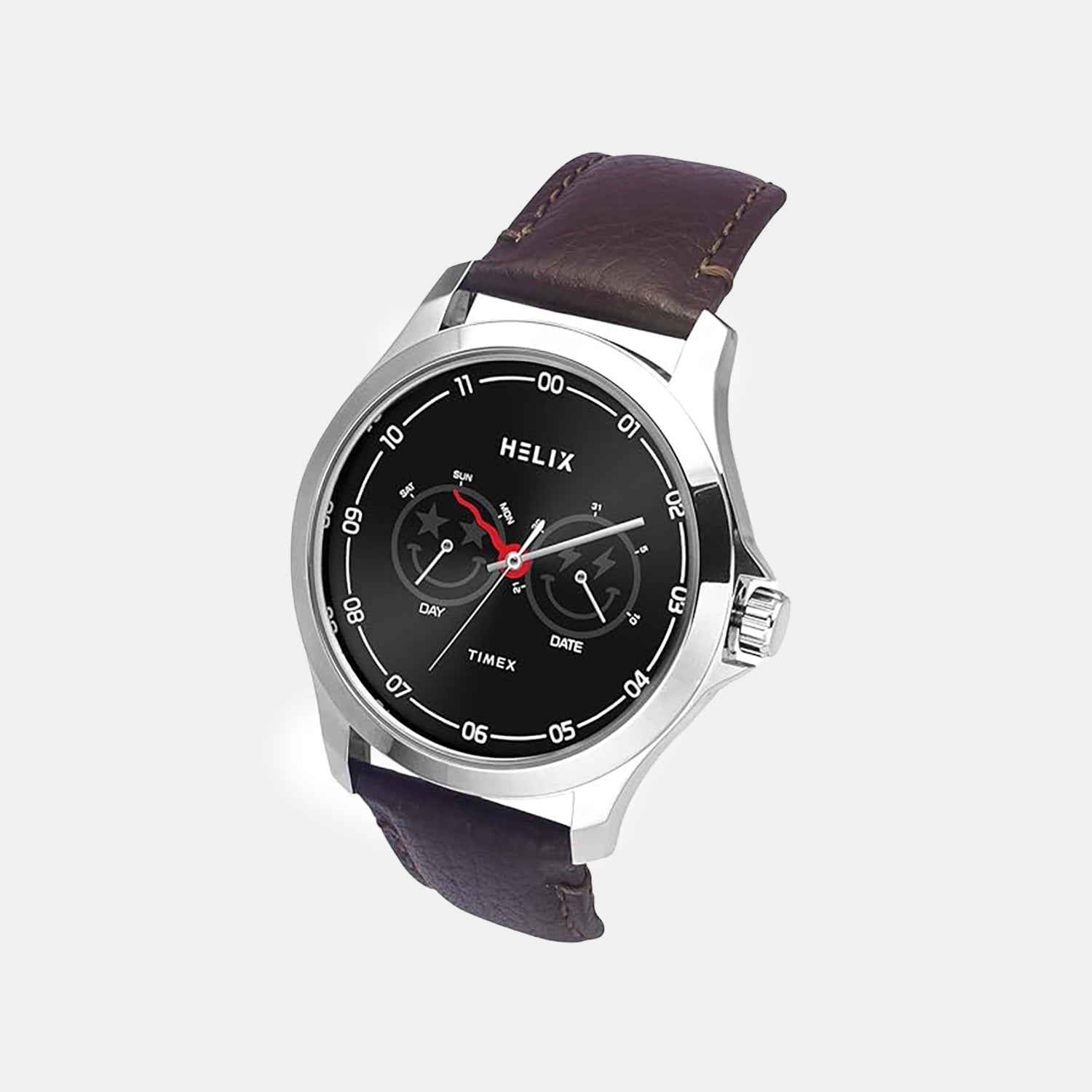 Men Quartz Black Dial Analog Leather Watch TW055HG04