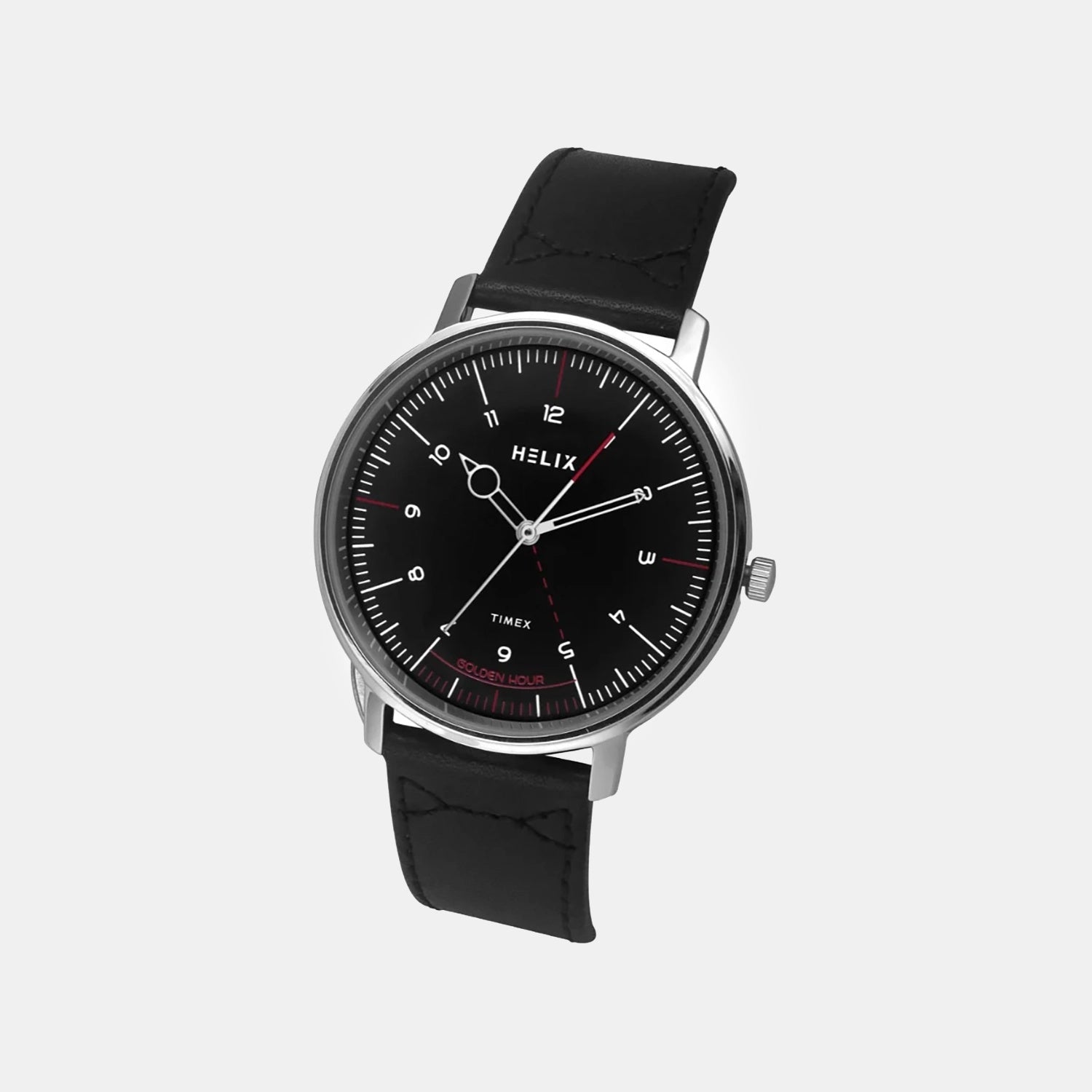 Men Quartz Black Dial Analog Leather Watch TW056HG00