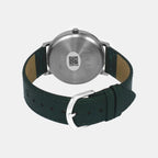 Men Quartz Silver Dial Analog Leather Watch TW056HG01