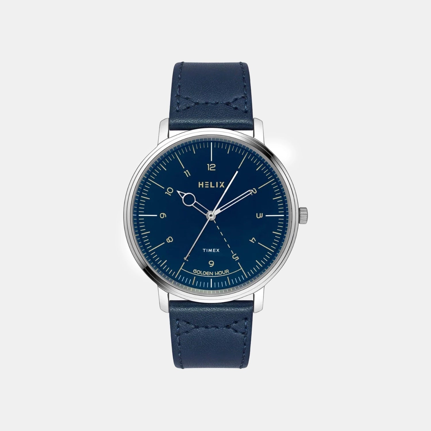 Men Quartz Blue Dial Analog Leather Watch TW056HG02