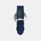 Men Quartz Blue Dial Analog Leather Watch TW056HG02