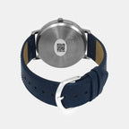 Men Quartz Blue Dial Analog Leather Watch TW056HG02