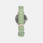 Women Quartz Green Dial Analog Leather Watch TW056HL00
