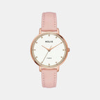 Women Quartz Silver Dial Analog Leather Watch TW056HL01