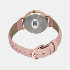 Women Quartz Silver Dial Analog Leather Watch TW056HL01