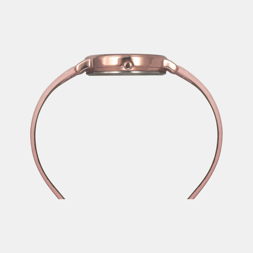 Women Quartz Silver Dial Analog Leather Watch TW056HL01