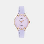 Women Quartz Lavender Dial Analog Leather Watch TW056HL02