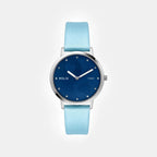 Women Quartz Blue Dial Analog Leather Watch TW056HL05T
