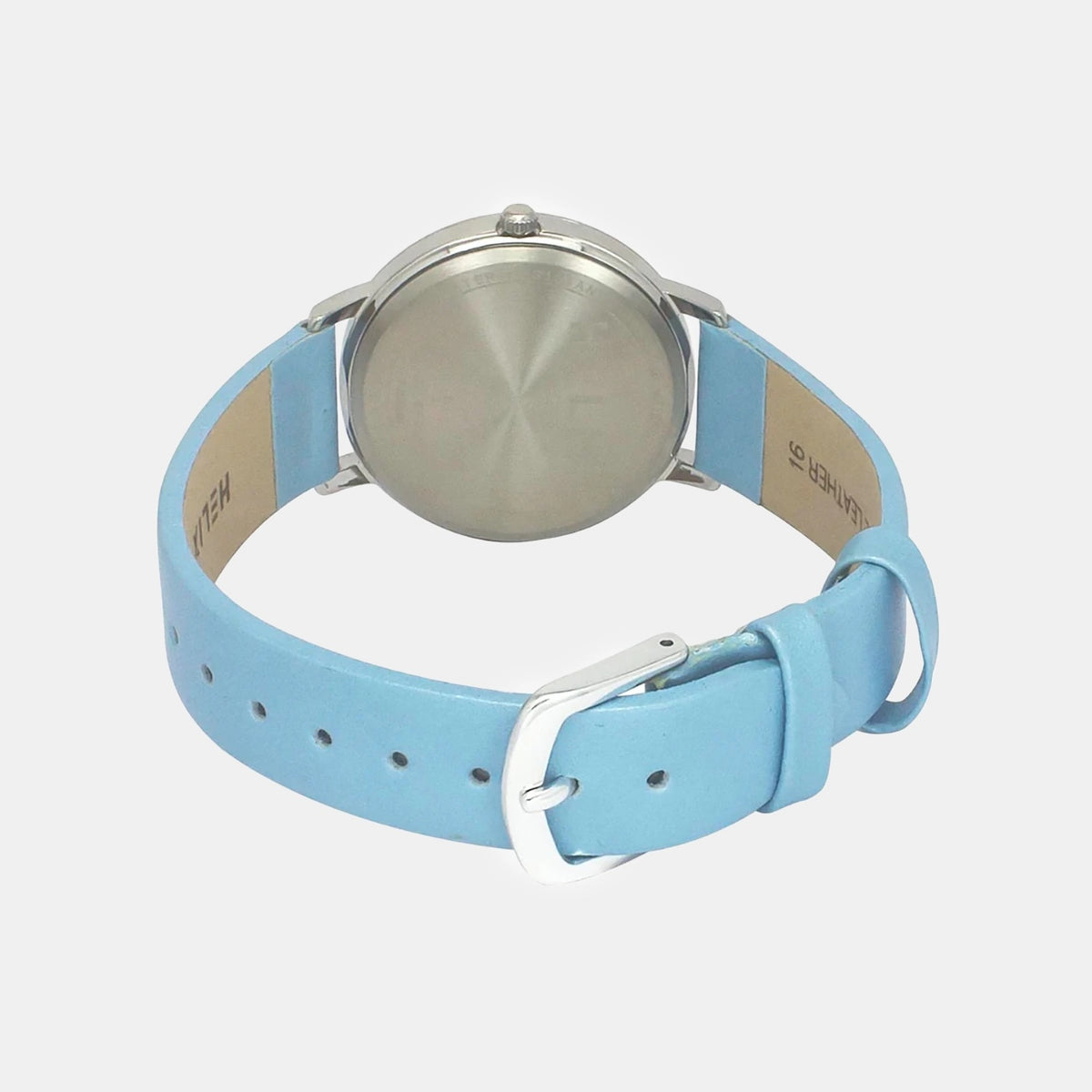 Women Quartz Blue Dial Analog Leather Watch TW056HL05T