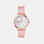 Women Quartz Silver Dial Analog Leather Watch TW056HL06T