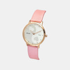 Women Quartz Silver Dial Analog Leather Watch TW056HL06T