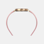 Women Quartz Silver Dial Analog Leather Watch TW056HL06T