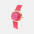 Women Quartz Pink Dial Analog Leather Watch TW057HL01