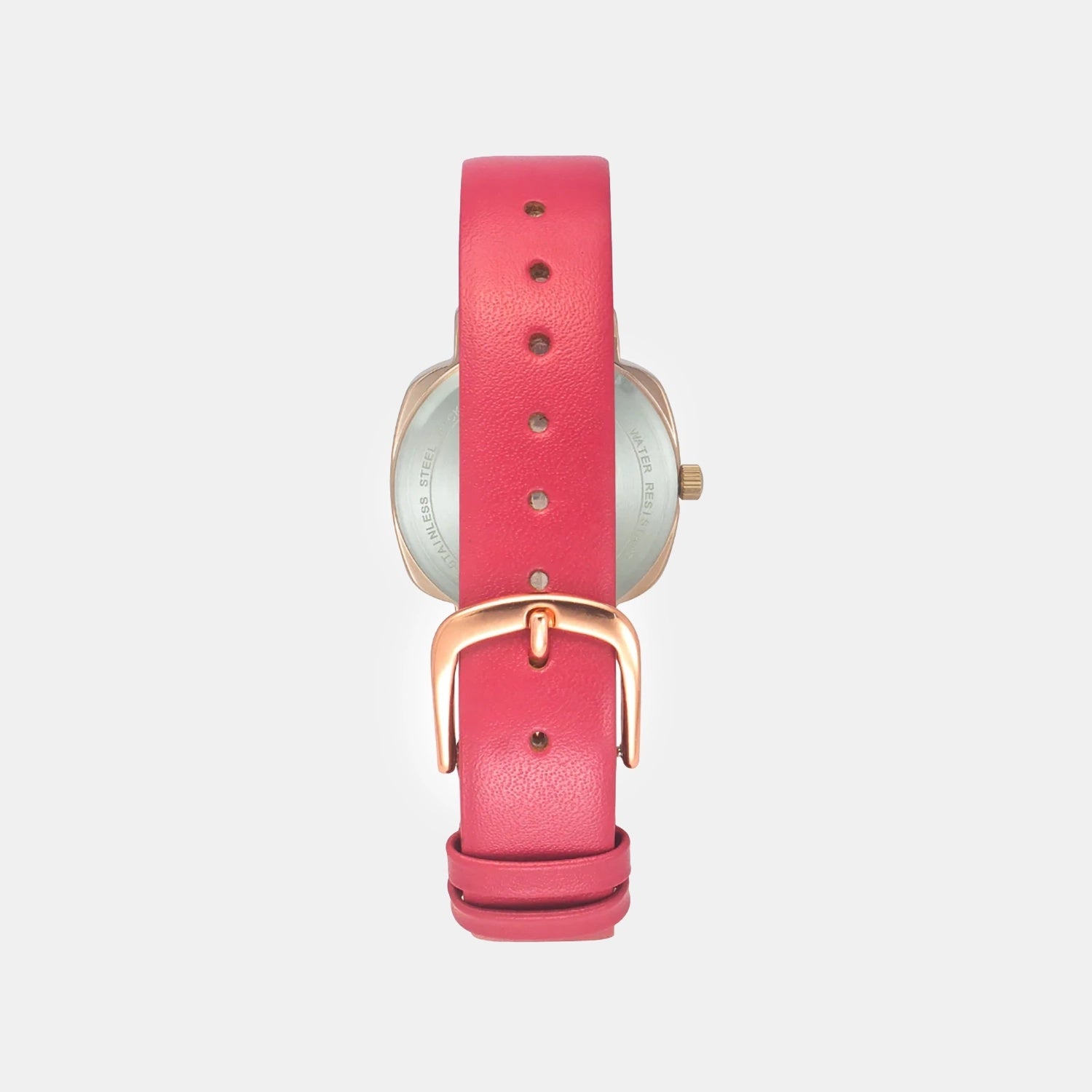 Women Quartz Pink Dial Analog Leather Watch TW057HL01