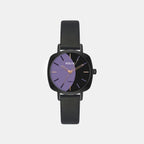 Women Quartz Black Dial Analog Leather Watch TW057HL02