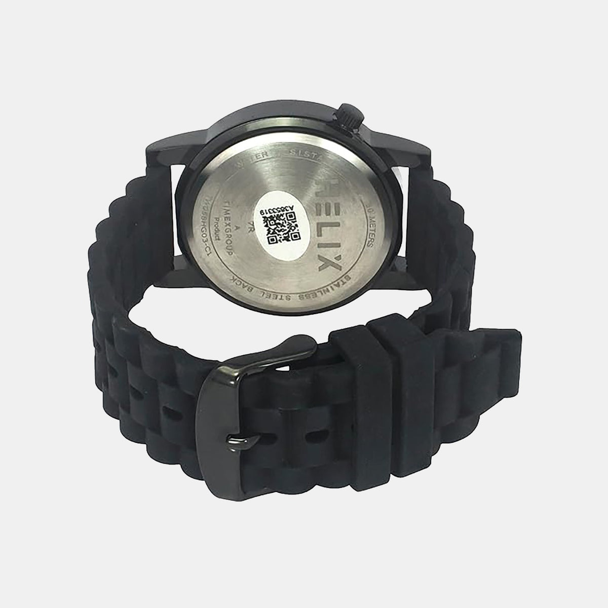 Men Quartz Black Dial Analog Silicone Watch TW058HG03